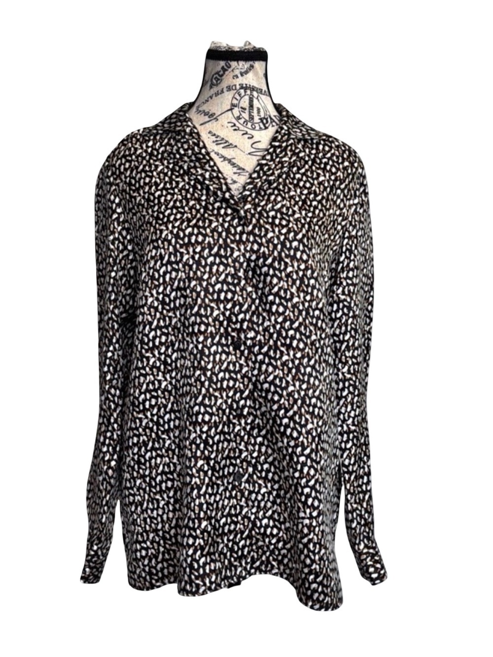 Lafayette 148 Silk Abstract Print Blouse | Effortless Luxury Essential